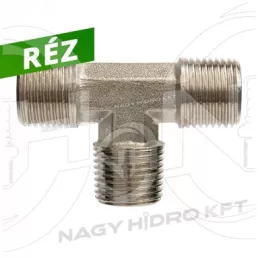   3/4" BSPT COLOS T-IDOM KÚPOS KÜLSŐ/KÜLSŐ/KÜLSŐ MENETTEL (RÉZ KIVITEL)