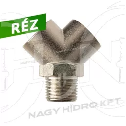  1/8" BSPT COLOS Y-IDOM KÚPOS KÜLSŐ/BELSŐ/BELSŐ MENETTEL (RÉZ KIVITEL)