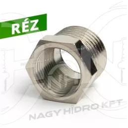   1/2"-1/4" BSPT-BSP COLOS KB-S MENETTEL, FIX RÖVIDÍTETT EGYENES REDUKÁLÓ ADAPTER (RÉZ KIVITEL)