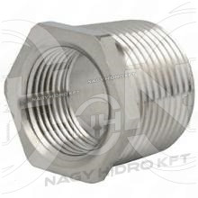 1/2"-1/8" BSPT-BSP COLOS KB-S MENETTEL, FIX RÖVIDÍTETT EGYENES REDUKÁLÓ ADAPTER (RÉZ KIVITEL) - PKBBRF-1218
