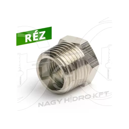 3/4"-3/8" BSPT-BSP COLOS KB-S MENETTEL, FIX RÖVIDÍTETT EGYENES REDUKÁLÓ ADAPTER (RÉZ KIVITEL)