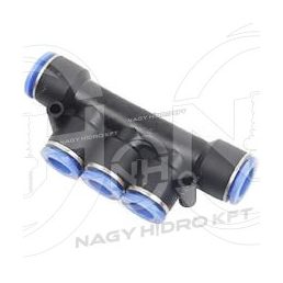 2xDN08 3xDN04 T-IDOM, PUSH-IN DUGASZÓLHATÓ ELOSZTÓ CSATLAKOZÓ - PKG-0804