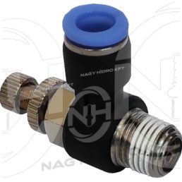 90ˇ DN10 1/4" L-IDOM BSPT PUSH-IN NYOMÁSCSÖKKENTŐ / FOJTÓ SZELEP - PLN-1014