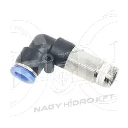 90" DN10 1/4" HOSSZÍTOTT L-IDOM BSPT COLOS KÜLSŐ KÚPOS MENETTEL, PUSH-IN DUGASZOLHATÓ CSATLAKOZÓ - PLTH-1014