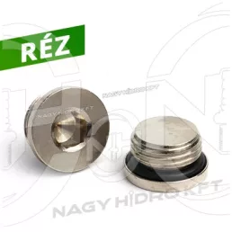   1/4" BSP COLOS PNEUMATIKUS ZÁRÓDUGÓ IMBUSZKULCS NYÍLÁSSAL (RÉZ KIVITEL)