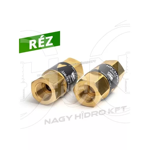 1/4" 280BAR 30l/min NAGYNYOMÁSÚ BSP COLOS VISSZACSAPÓ SZELEP, RÉZ KIVITEL - RVCSB-14-280