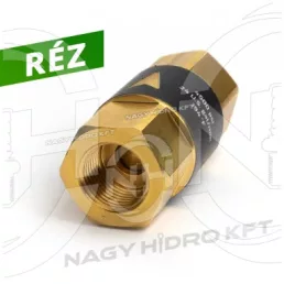 3/8" 280BAR 45l/min NAGYNYOMÁSÚ BSP COLOS VISSZACSAPÓ SZELEP, RÉZ KIVITEL - RVCSB-38-280