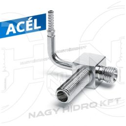 2xM12x1,5 + 90ˇ DN04 T-IDOM + TÖMLŐ CSATLAKOZÓ SCANIA FÜLKEBILLENTŐ RENDSZEREKHEZ - SCFB-2X1215-9004
