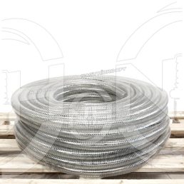 DN32=1.1/4" SIMA FELÜLETŰ ÁTLÁTSZÓ PVC SZÍVÓ/NYOMÓ TÖMLŐ, 4 BAR ÉLELMISZERIPARI KIVITEL (BALFLEX BALSTEEL) - SFA-32BF