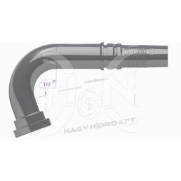   110° DN25 54mm SFS PEREMES CSATLAKOZÓ 6000PSI, INTERLOCK KISZAKADÁS BIZTOS