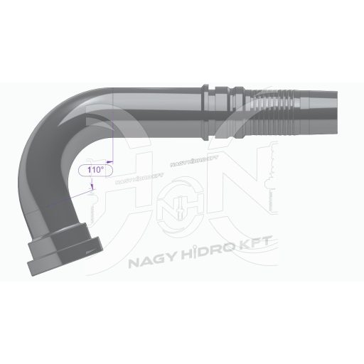 110° DN25 54mm SFS PEREMES CSATLAKOZÓ 6000PSI, INTERLOCK KISZAKADÁS BIZTOS