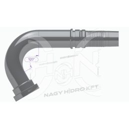 120° DN32 54mm SFS PEREMES CSATLAKOZÓ 6000PSI, INTERLOCK KISZAKADÁS BIZTOS