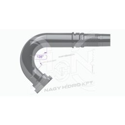   135° DN25 47,6mm SFS PEREMES CSATLAKOZÓ 6000PSI, INTERLOCK KISZAKADÁS BIZTOS