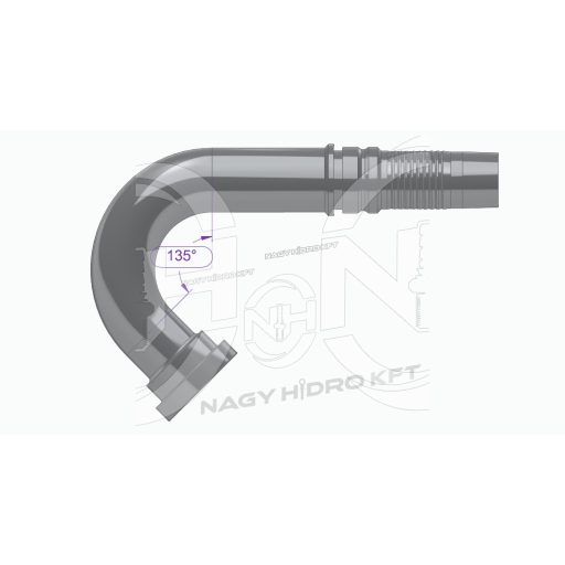 135° DN32 54mm SFS PEREMES CSATLAKOZÓ 6000PSI, INTERLOCK KISZAKADÁS BIZTOS