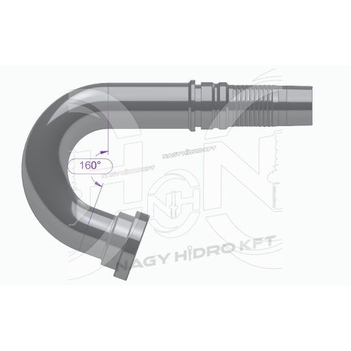160° DN20 47,6mm SFS PEREMES CSATLAKOZÓ 6000PSI, INTERLOCK KISZAKADÁS BIZTOS