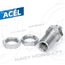 M22x1,5-M16x1,5-M16x1,5 KKB METRIKUS VÁLASZFAL/SZERELŐFAL ADAPTER LÉGFÉK RENDSZERHEZ, LAPON TÖMÍTŐ KIVITEL - SZFM-KKB-221616