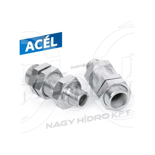 M22x1,5-M16x1,5-M16x1,5 KKB METRIKUS VÁLASZFAL/SZERELŐFAL ADAPTER LÉGFÉK RENDSZERHEZ, LAPON TÖMÍTŐ KIVITEL
