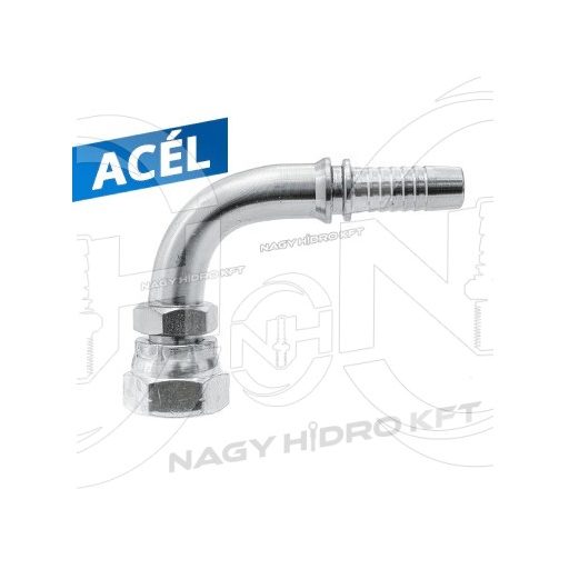 90ˇ DN10 1/2" JIS BSP COLOS EGYENES HIDRAULIKA TÖMLŐ CSATLAKOZÓ NEGATÍV 60ˇ BELSŐ KÚPPAL, TOYOTA - TOY-901012