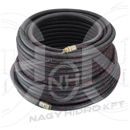   120m DN20=3/4" 250BAR TEXTÍLBETÉTES CSATORNAMOSÓ / TISZTÍTÓ TÖMLŐ, SZERELT VÉGEKKEL