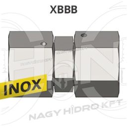 1" BSP COLOS BB MENETTEL, EGYENES INOX ADAPTER - XBBB-01