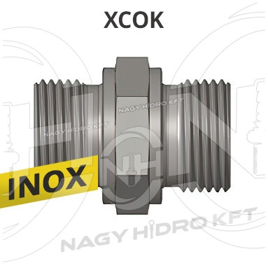 1/2" BSP COLOS INOX-ROZSDAMENTES KÖZCSAVAR 60ˇ KÚPPAL