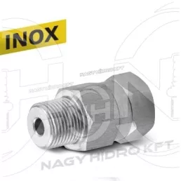 1/4"  220BAR BSP COLOS KÜLSÖ/BELSŐ MENETES FORGÓ CSATLAKOZÓ ROZSDAMENTES-INOX - XFKBB-14