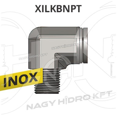 1/4"-1/4" NPT-NPT L-IDOM BELSŐ/KÜLSŐ MENETTEL, INOX ADAPTER