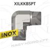   1/8"-1/8" BSPT-BSPT L-IDOM KÜLSŐ/KÜLSŐ MENETTEL, INOX ADAPTER