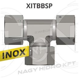   1/4" BSP T-IDOM BELSŐ/BELSŐ/BELSŐ HOLLANDERES MENETTEL, INOX ADAPTER