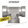   1" BSP T-IDOM BELSŐ/BELSŐ/BELSŐ FIX MENETTEL, INOX ADAPTER