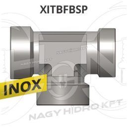 1" BSP T-IDOM BELSŐ/BELSŐ/BELSŐ FIX MENETTEL, INOX ADAPTER - XITBFBSP-01