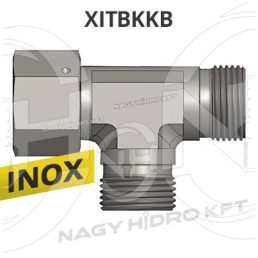 3/8" BSP T-IDOM BELSŐ/KÜLSŐ/KÜLSŐ MENETTEL, INOX ADAPTER - XITBKKB-38