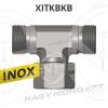   1" BSP T-IDOM KÜLSŐ/BELSŐ/KÜLSŐ MENETTEL, INOX ADAPTER