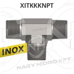 1" NPT T-IDOM KÜLSŐ/KÜLSŐ/KÜLSŐ MENETTEL, INOX ADAPTER - XITKKKNPT-01