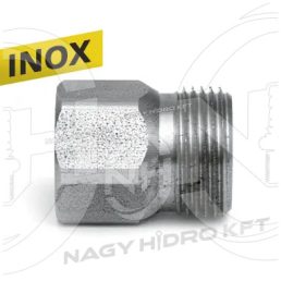 M22x1,5-3/8" KÜLSŐ/BELSŐ FIX MENETES ÁTALAKÍTÓ ADAPTER MAGASNYOMÁSÚ MOSÓKHOZ, ROZSDAMENTES-INOX KIVITEL - XKAR-KB2215-38