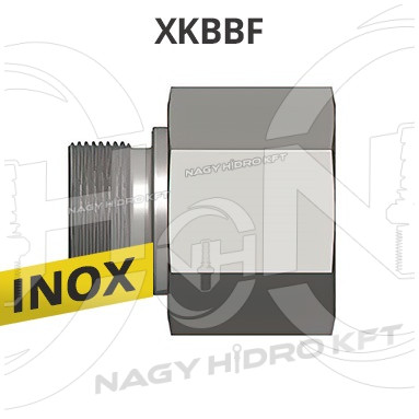 1"-1"  BSP COLOS KB-S MENETTEL, FIX EGYENES INOX ADAPTER