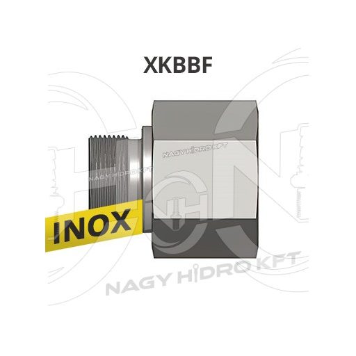 1/4"-3/8"  BSP COLOS KB-S MENETTEL, FIX EGYENES INOX ADAPTER - XKBBF-1438