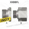   1"-3/8"  BSP COLOS KB-S MENETTEL, FIX EGYENES LAPOS TÖMÍTÉSŰ, INOX ADAPTER