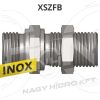 1/2" BSP COLOS KK SZERELŐFALAS ADAPTER, INOX - XSZFB-12