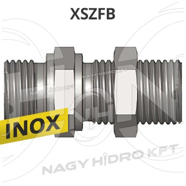 1/4" BSP COLOS KK SZERELŐFALAS ADAPTER, INOX - XSZFB-14
