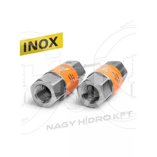 1/4" 400BAR 30l/min BSP COLOS VISSZACSAPÓ SZELEP, ROZSDAMENTES-INOX - XVCSB-14-400