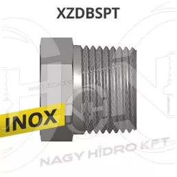 1" BSPT COLOS ZÁRÓDUGÓ, INOX ADAPTER - XZDBSPT-01