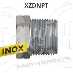 1" NPT COLOS ZÁRÓDUGÓ, INOX ADAPTER - XZDNPT-01