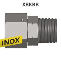 BSP/BSPT VÁLTÓ ADAPTER, EGYENES BK-S 60ˇ KÚPPAL, ROZSDAMENTES-INOX
