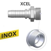 INOX 24ˇ L-ES BELSŐ KÚPPAL, METRIKUS KÜLSŐ MENETES, CSATLAKOZÓ